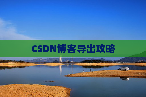 CSDN博客导出攻略